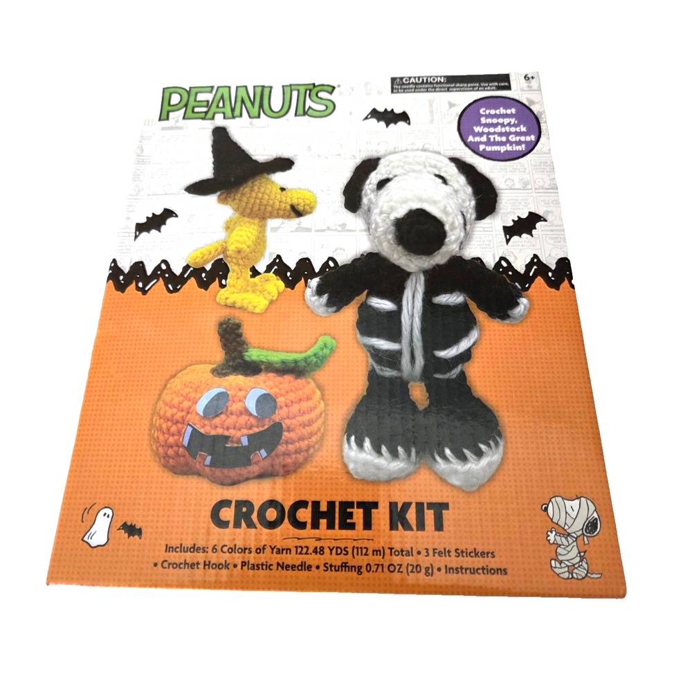 Peanuts Halloween Crochet Kit Snoopy Woodstock Great Pumpkin